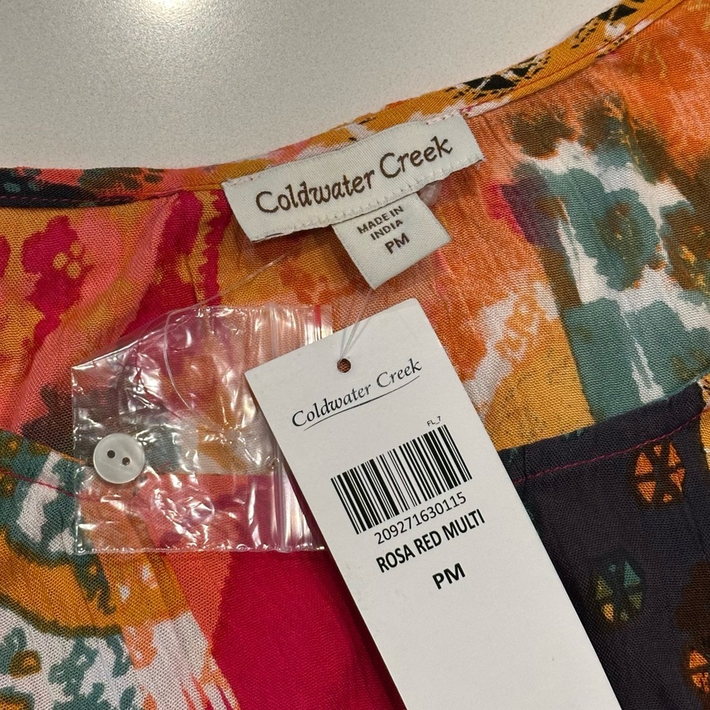 Coldwater Creek Rosa Red Patchwork Sleeveless Max… - image 5